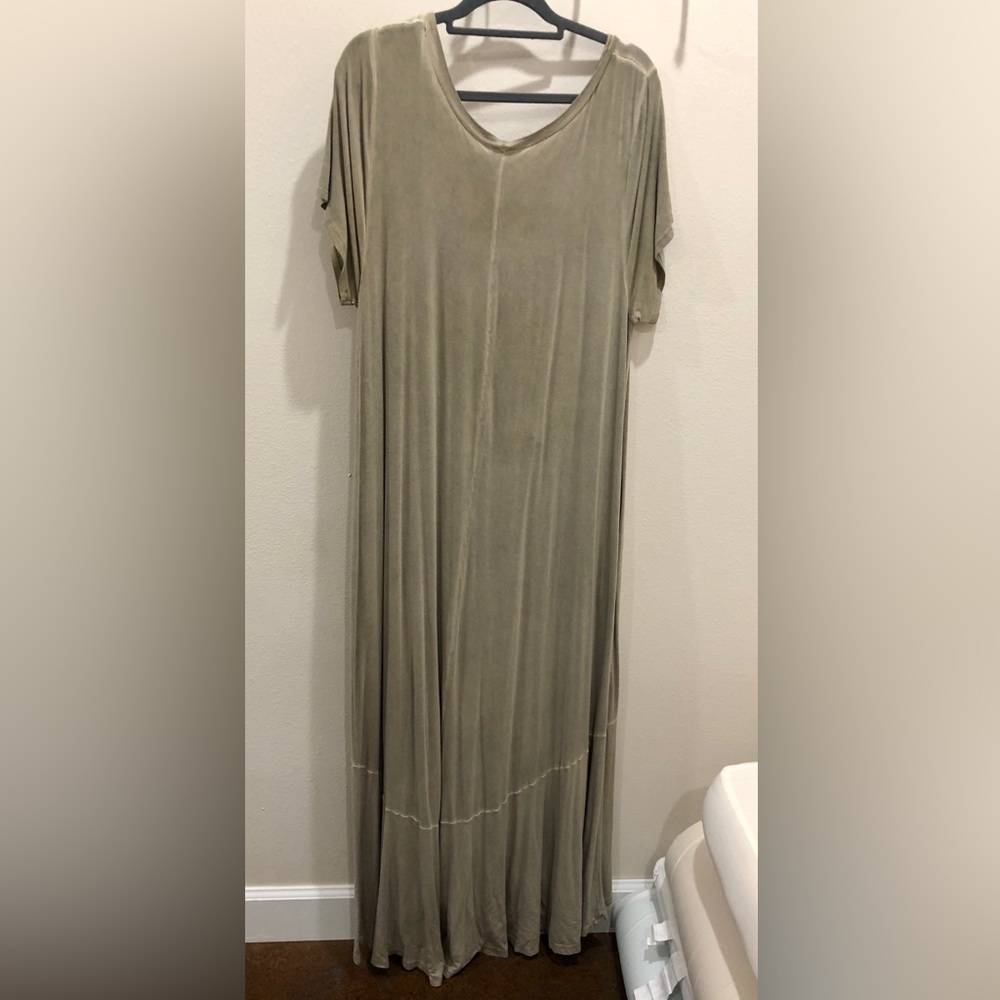 Cato Green Flutter Sleeve Maxi Sundress - Picture 3 of 3